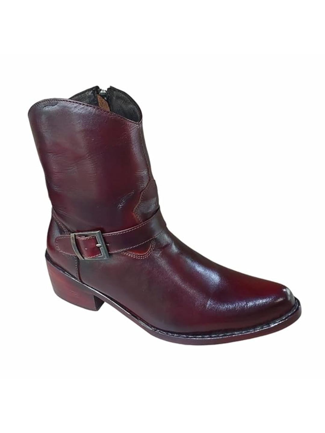 Shoe Bazar Brown Genuine Leather Boots for Men