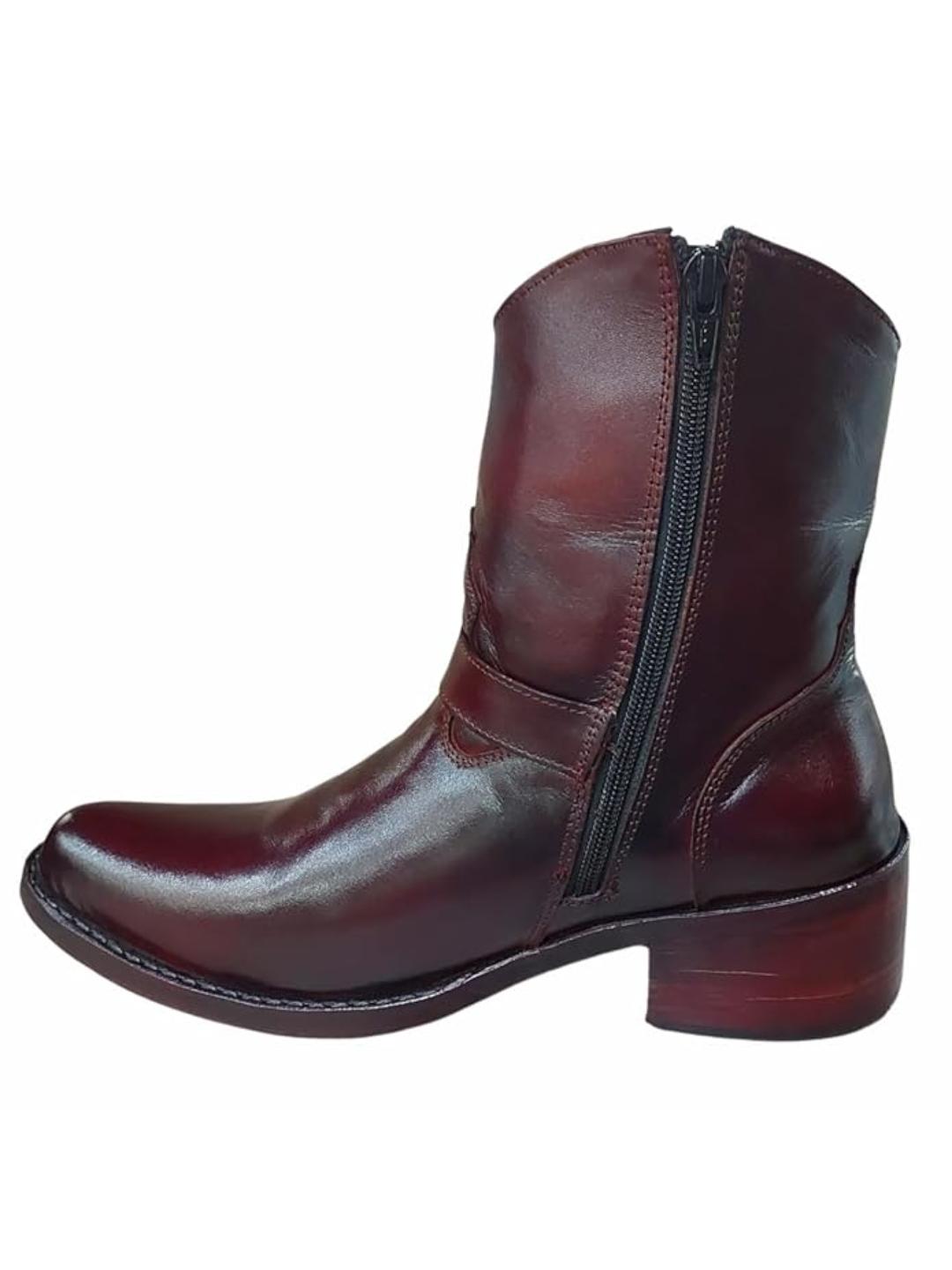 Shoe Bazar Brown Genuine Leather Boots for Men