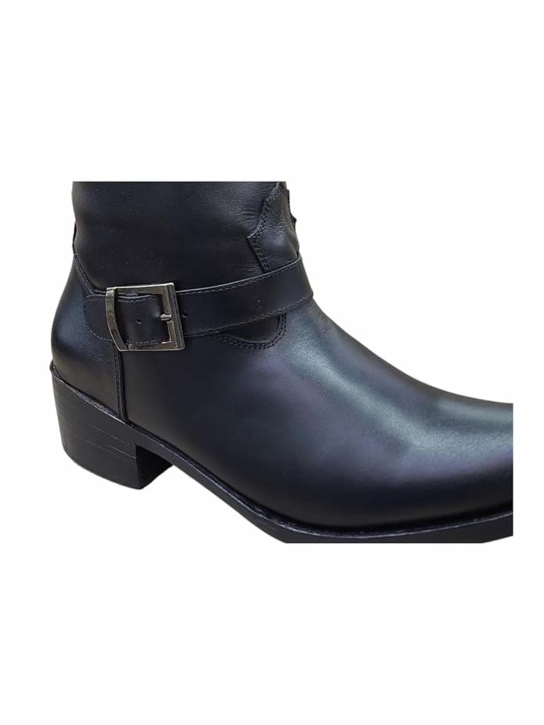 Shoe Bazar Black Genuine Leather Boots for Men