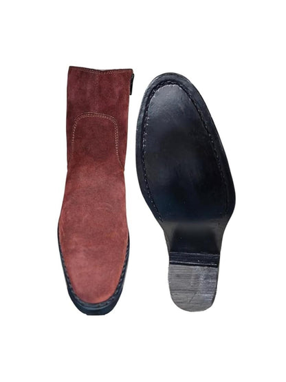 Shoe Bazar Brown Suede Leather Boots for Men