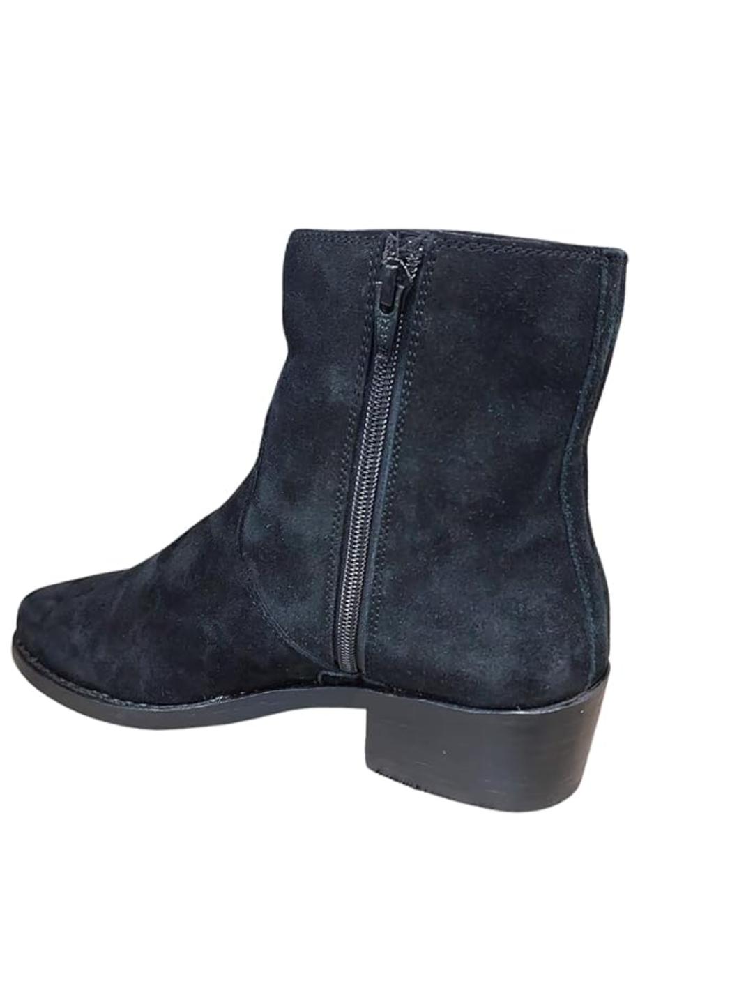Shoe Bazar Black Suede Leather Boots for Men