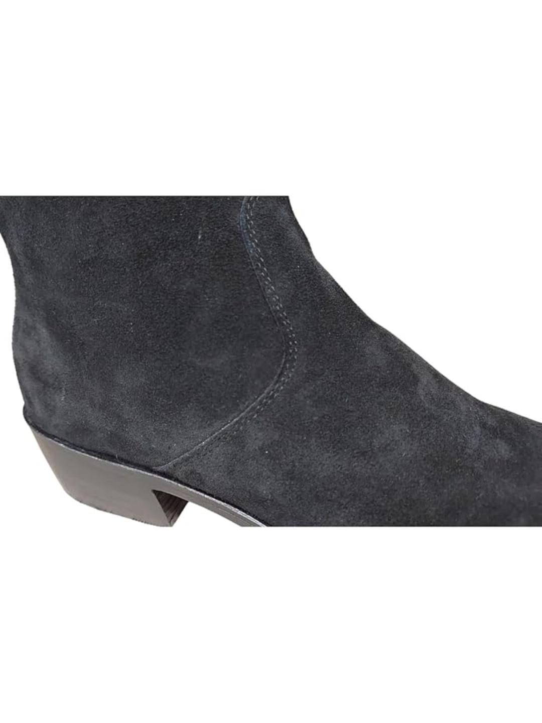 Shoe Bazar Black Suede Leather Boots for Men
