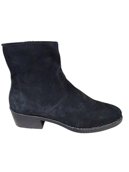 Shoe Bazar Black Suede Leather Boots for Men