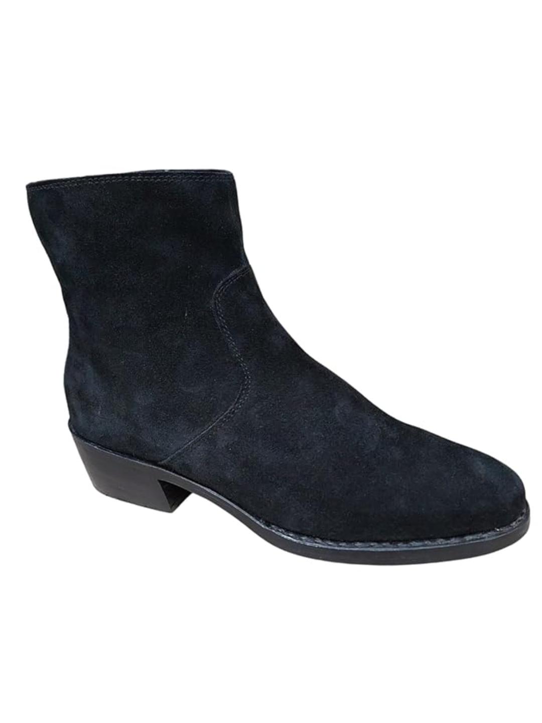 Shoe Bazar Black Suede Leather Boots for Men