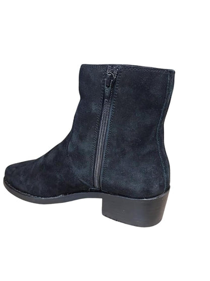 Shoe Bazar Black Suede Leather Boots for Men