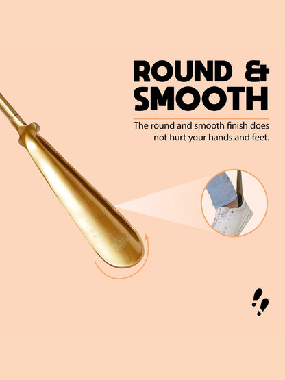 Shoe Mistri Premium Gold Aluminium Shoehorn - 24” Long Handle