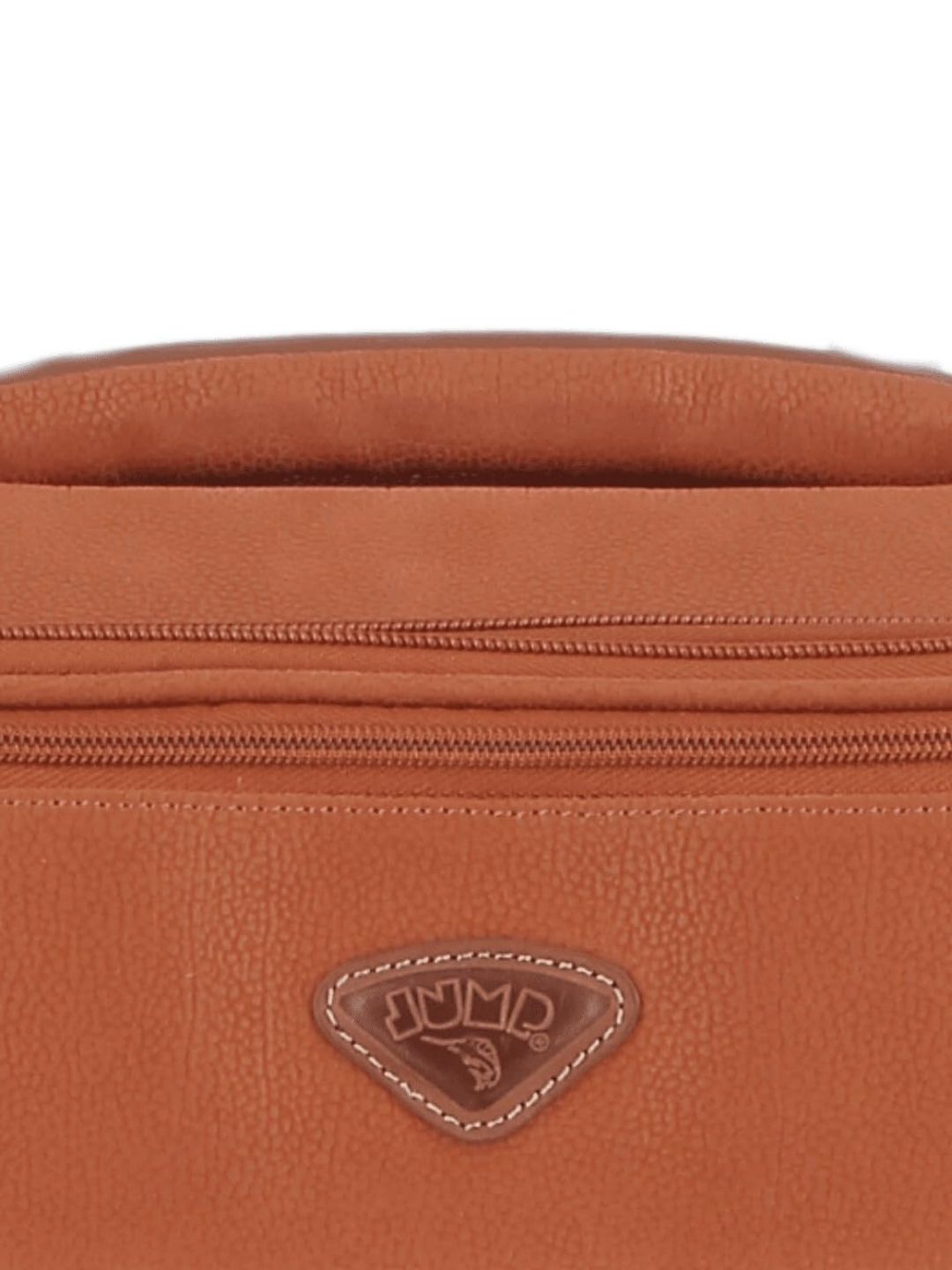 JUMP Uppsala Trolley Bag-Terracota-Cabin-20 inches Expandable Polysuede Material with Leather Trimmings Softsided Carry-on 8 Wheels Travel Bag Fashion Bag for Men and Women