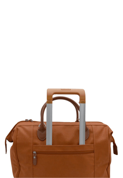 JUMP Uppsala Doctor Duffle Travel Bag-Terracota-Cabin-50 cms Polysuede Material with Leather Trimmings Carry-on Fashion Travel Bag for Men and Women
