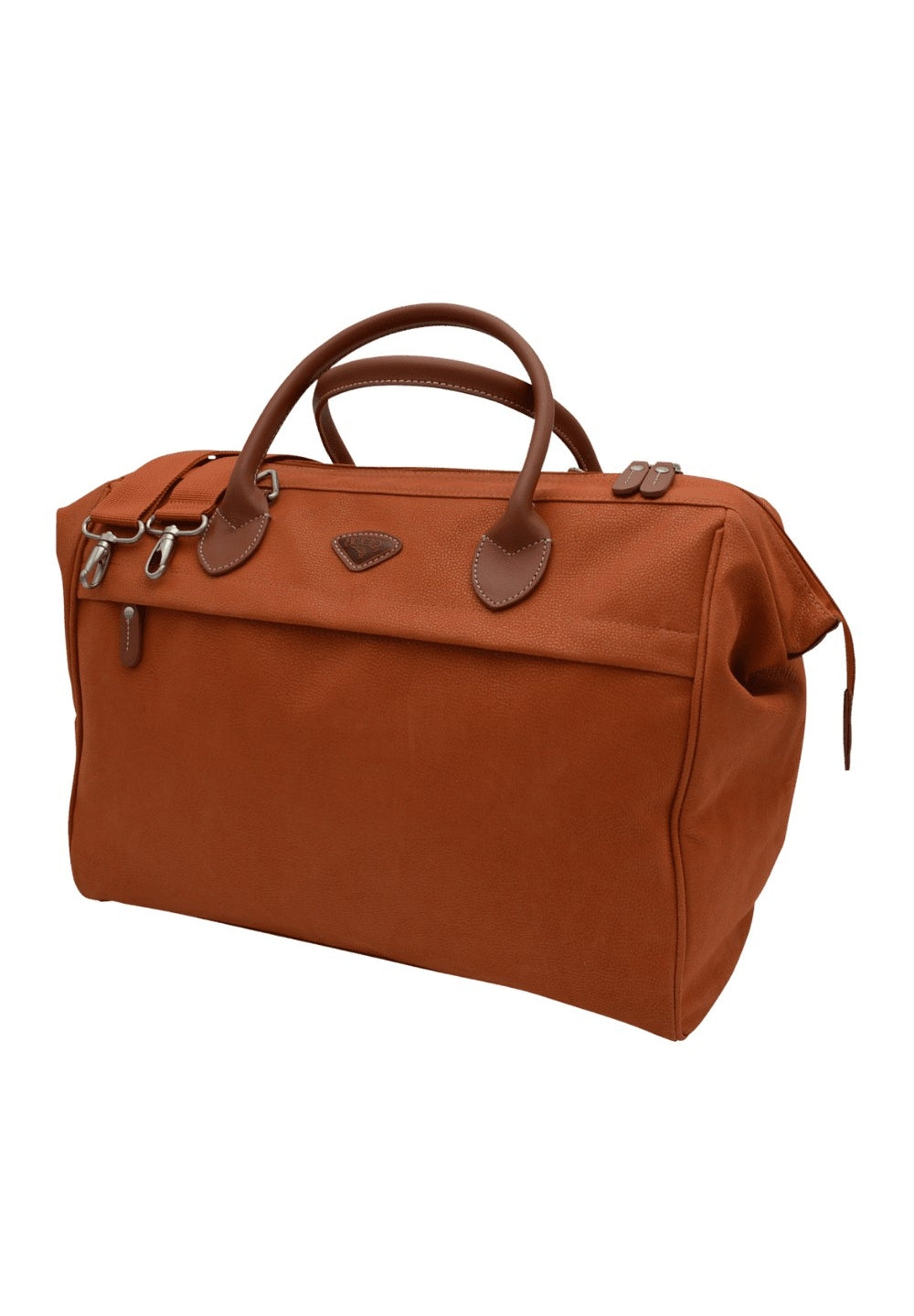 JUMP Uppsala Doctor Duffle Travel Bag-Terracota-Cabin-50 cms Polysuede Material with Leather Trimmings Carry-on Fashion Travel Bag for Men and Women