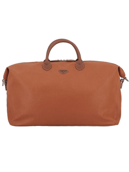 JUMP Uppsala Weekend Travel Duffle Bag-Terracota-Cabin-50 cms Polysuede Material with Leather Trimmings Light Weight Fashion Travel Bag for Men and Women