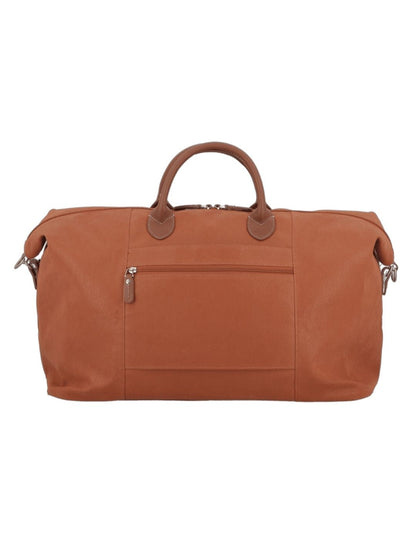 JUMP Uppsala Weekend Travel Duffle Bag-Terracota-Cabin-50 cms Polysuede Material with Leather Trimmings Light Weight Fashion Travel Bag for Men and Women