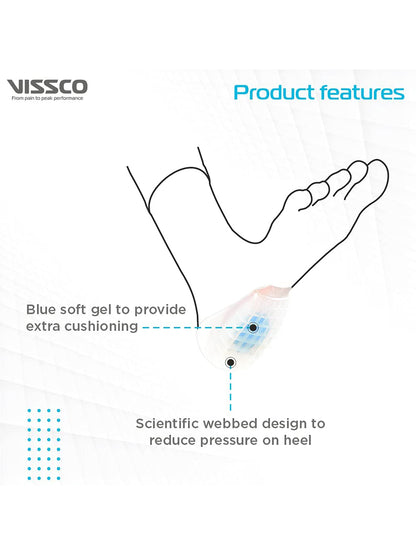 Vissco Heel Cushion with Blue Spot Foot Support - Blue