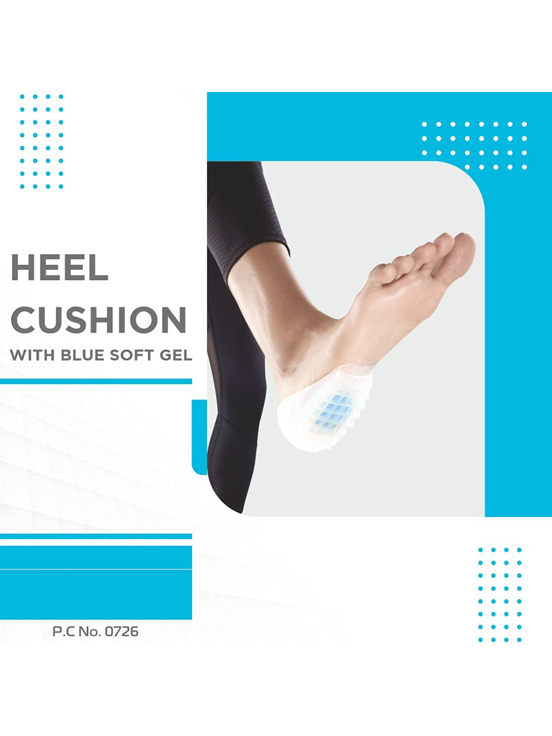 Vissco Heel Cushion with Blue Spot Foot Support - Blue